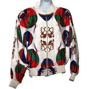 Vintage Baroque Bomber Jacket Unisex Men's Women's 90's Trophy Greek Mythology